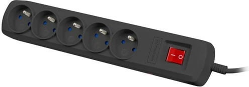 Prizë mbrojtëse Natec Bercy NSP-1713, 5 dalje, 1.5m, e zezë Prizë mbrojtëse Natec Bercy NSP-1713, 5 dalje, 1.5m, e zezë