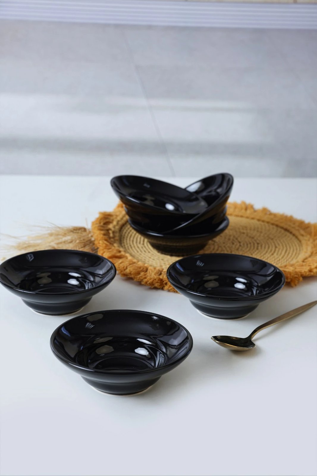 Set tasash qeramike (6 copë), Hermia Concept, X00018615, ngjyrë e zezë
