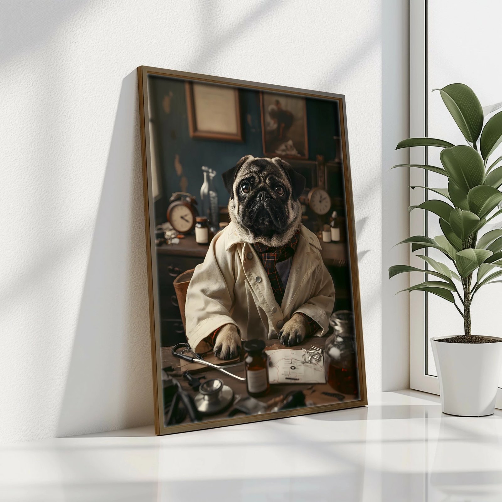 Pikturë dekorative me kornizë, MDF, shumëngjyrëshe, Wallity, GE135-L