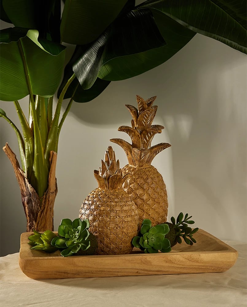 Dekor ananas GINKO 5, natyral, 15x15x34cm