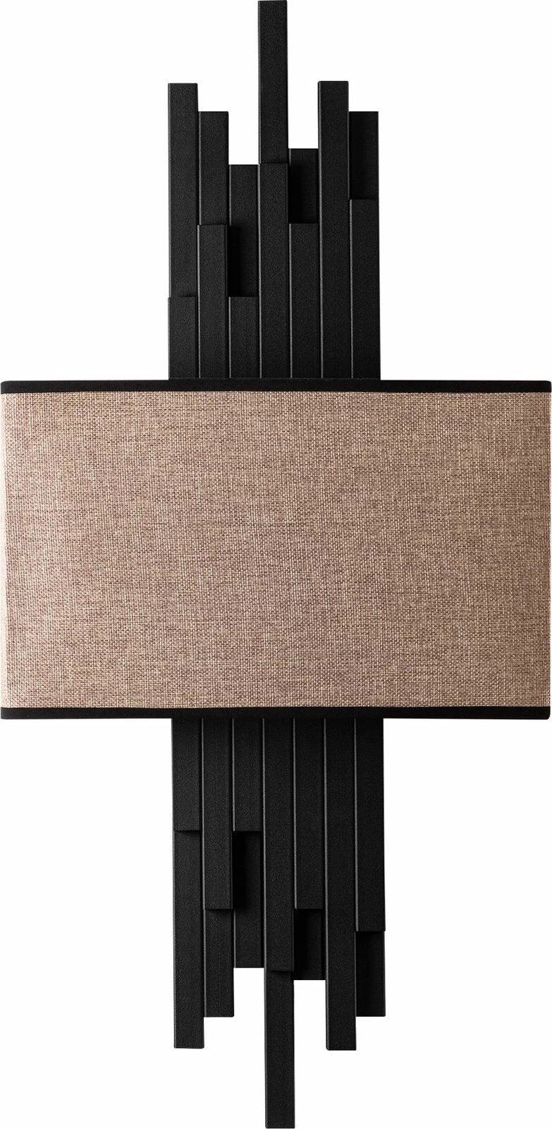 Llambë muri Opviq, Axıs - 15102, metal dhe pëlhurë, e zezë dhe kafe e çelët, 35x75x10 cm