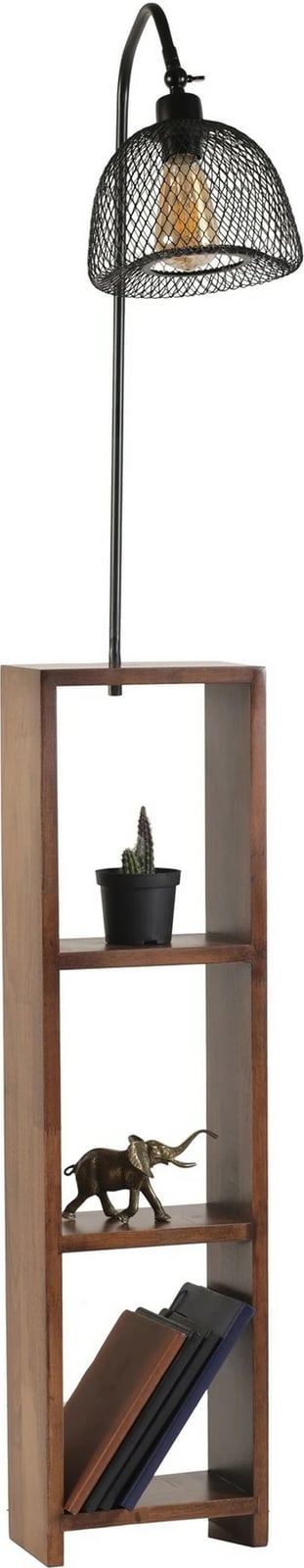 Llambë dyshemeje me rafte, ngjyrë e zezë, Opviq Stelo Siyah Rota