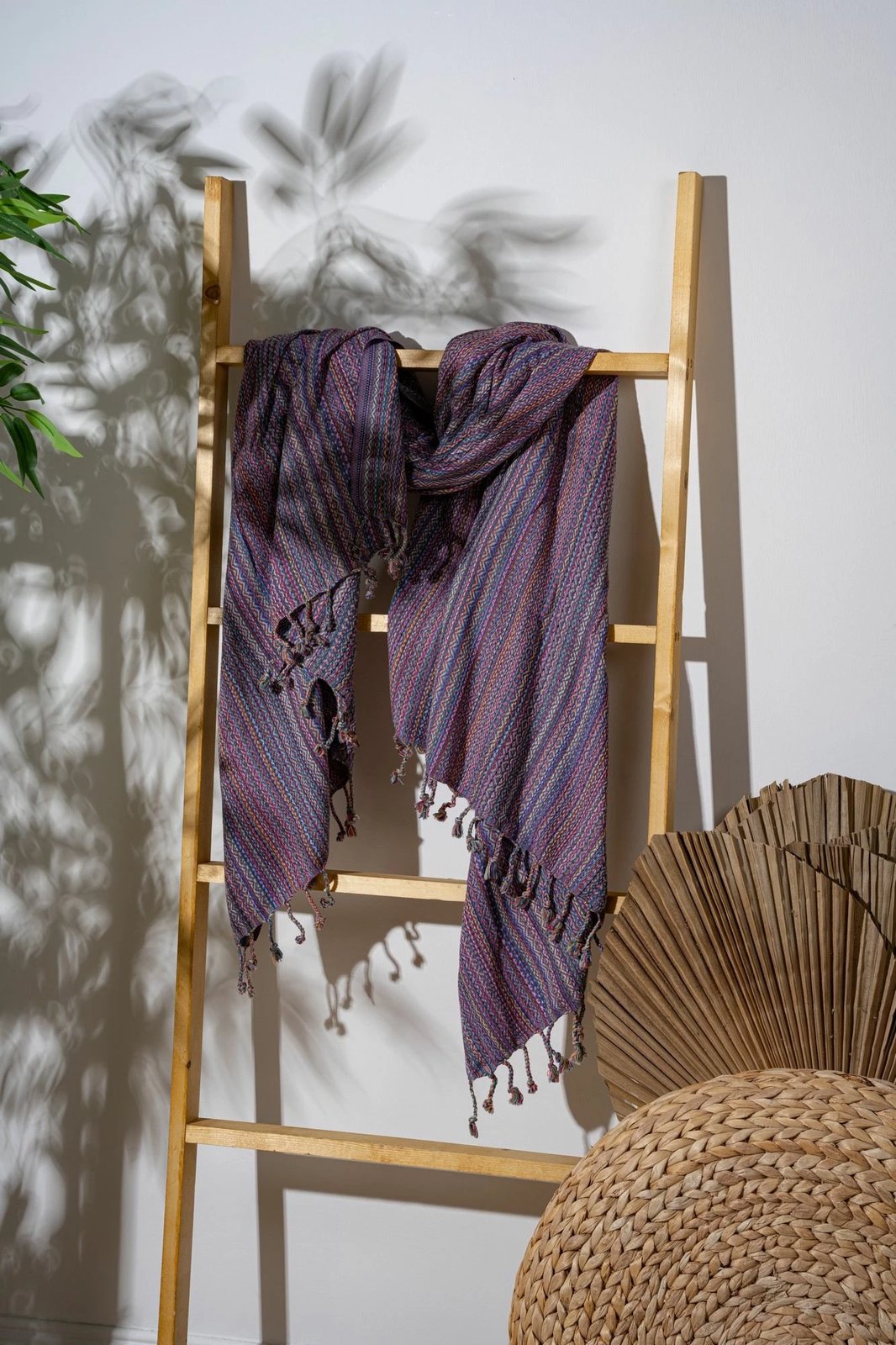 Peshqir plazhi Fouta, ngjyrë vjollcë e errët, Mijölnir, 90x175cm