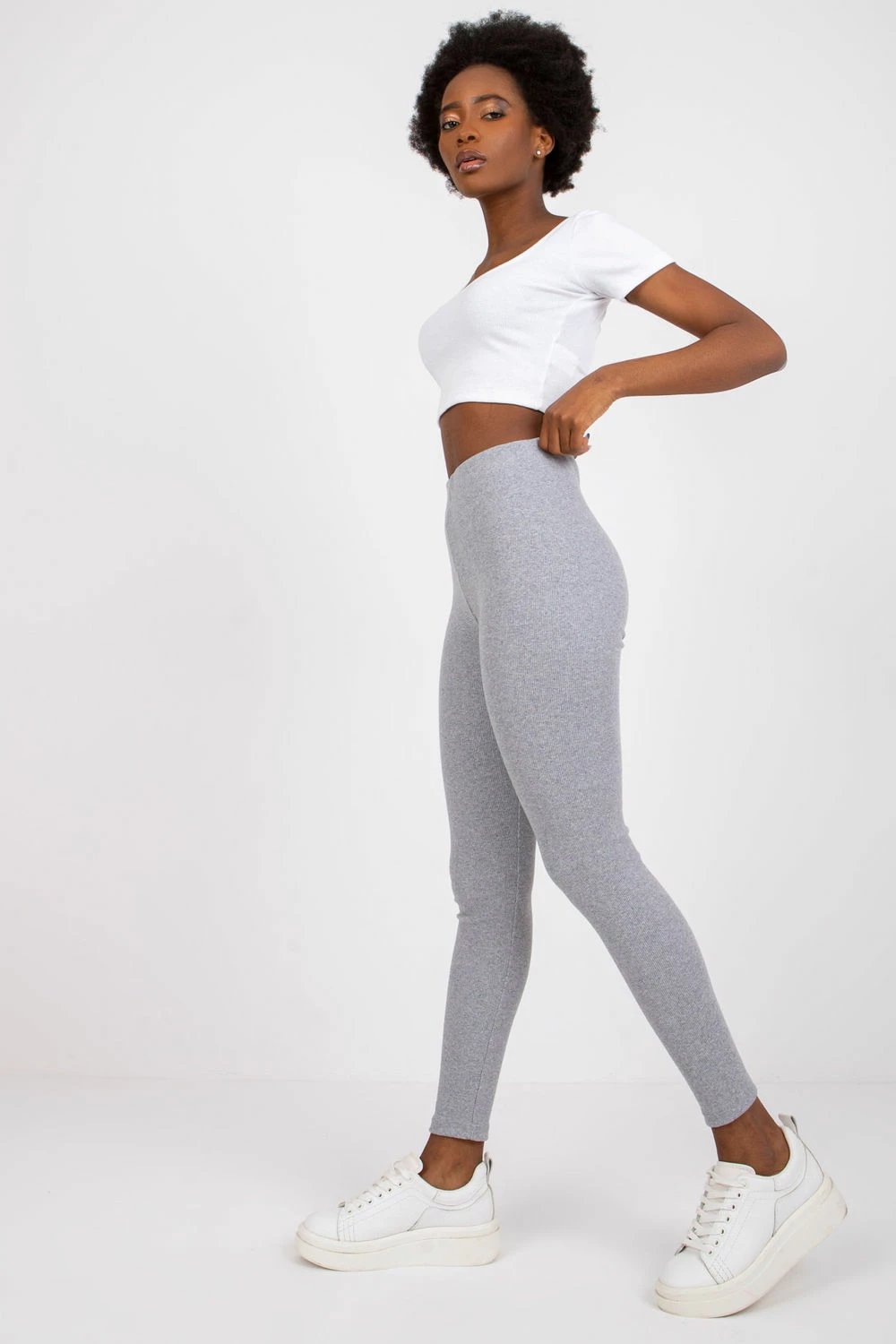 Leggings për femra Rue Paris model 180886, gri