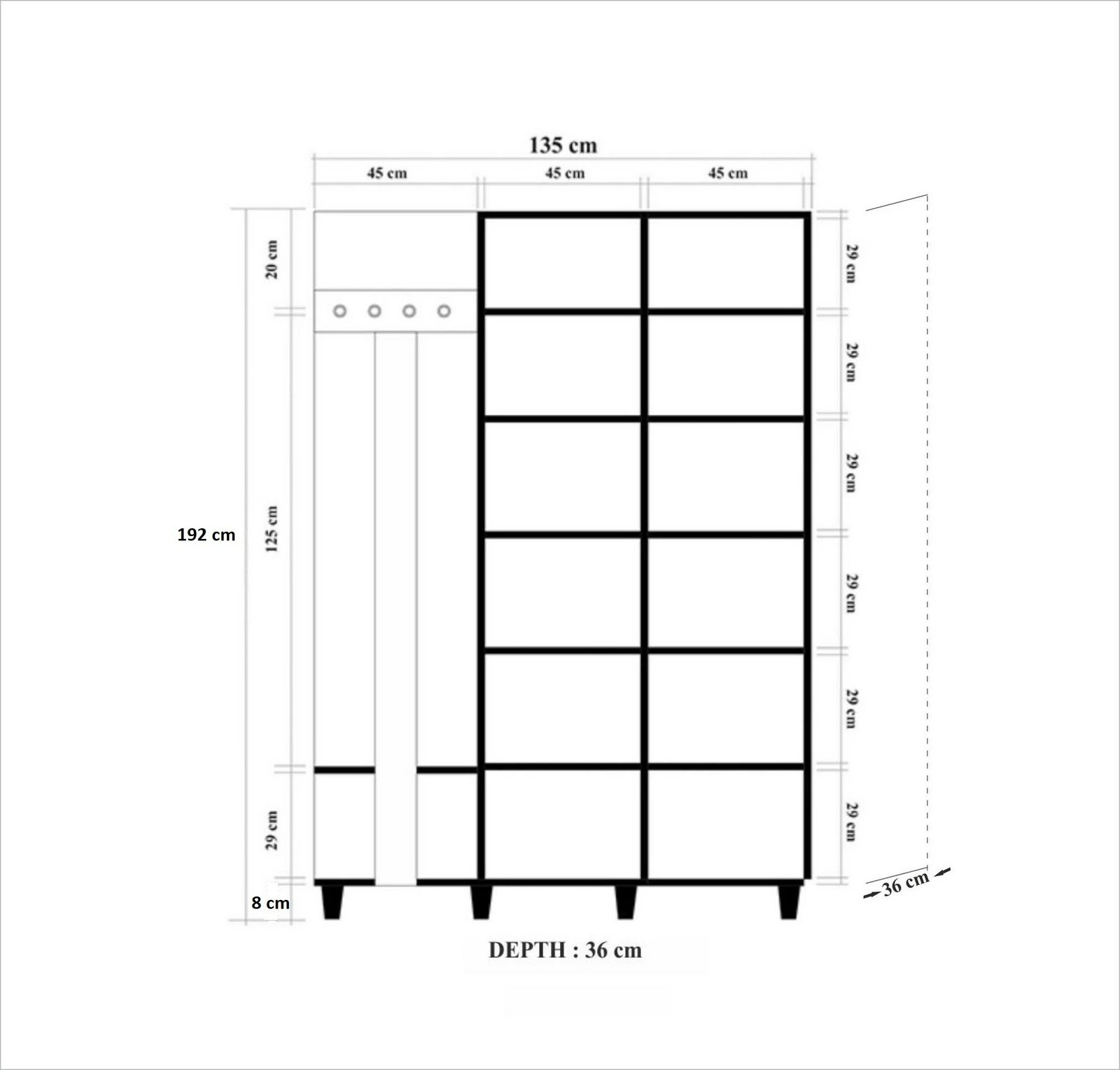 Stendë korridori, ngjyrë lisi Sonoma, dizajn modern, Garmanto 135-723