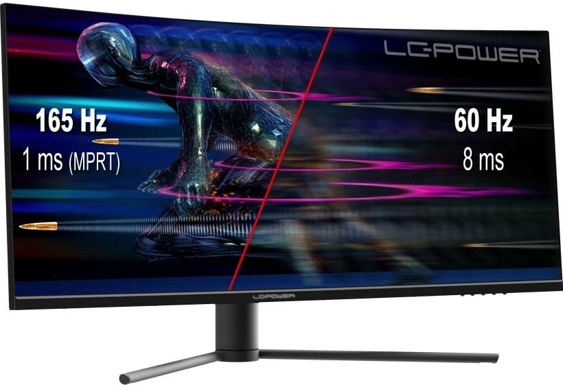Monitor LC-Power LC-M34-UWQHD-165-C, 34", UltraWide Quad HD, i zi, i kuq