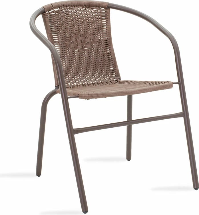 Tavolinë me karrige 3 copë Watson-Obbi metal-pe ngjyrë kafe