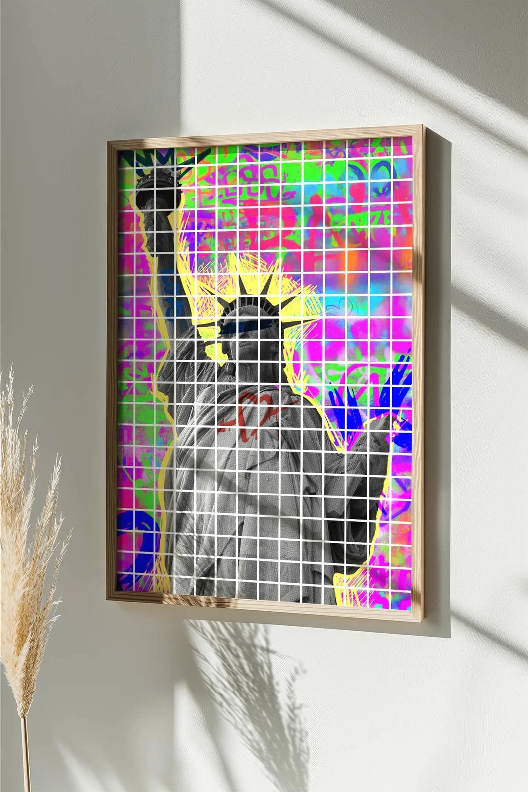 Pikturë dekorative me kornizë, Wallity, Popkare6, shumëngjyrëshe, 33x48cm