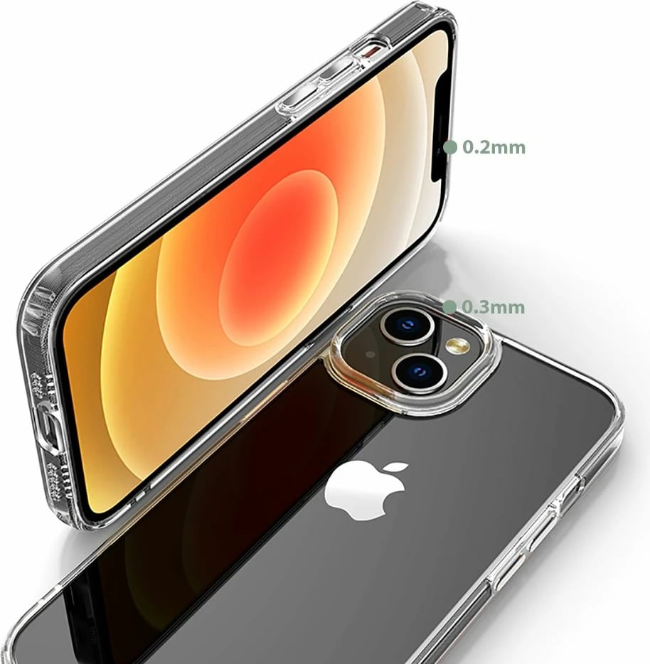 Mbështjellës Tech-Protect FlexAir Hybrid për iPhone 13, Transparent