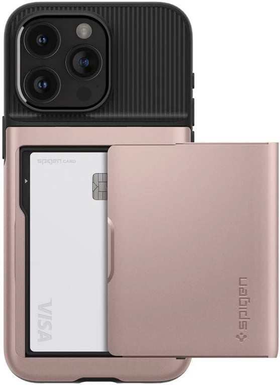 Mbështjellës Spigen Slim Armor CS për iPhone 15 Pro Max, Rozë