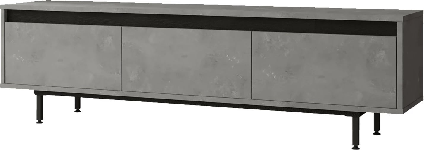 Komodë TV Hanah Home, LV1-RL, ngjyrë argjendi dhe e zezë