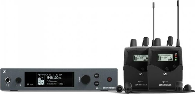 Set monitorimi në vesh Sennheiser EW IEM G4-twin-A, dy marrës, i zi