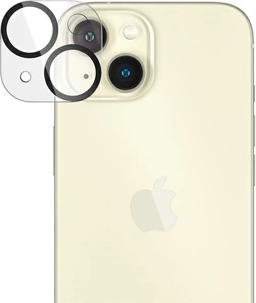 Mbrojtës kamerë PanzerGlass Picture Perfect për iPhone 15 / 15 Plus, me kornizë të zezë