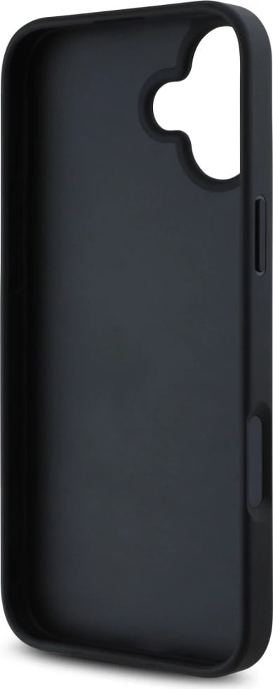 Mbështjellës Guess Grained Roses Big 4G logo për iPhone 16, i zi Mbështjellës Guess Grained Roses Big 4G logo për iPhone 16, i zi