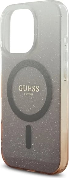 Mbështjellës Guess IML Glitter Gradient MagSafe për iPhone 16 Pro, Kafe Mbështjellës Guess IML Glitter Gradient MagSafe për iPhone 16 Pro, Kafe