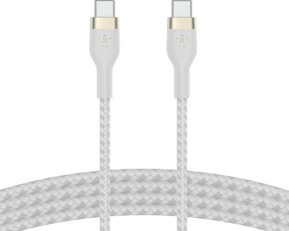 Kabllo Belkin BOOST↑CHARGE PRO Flex, 2 m, USB C, USB 2.0, Bardhë
