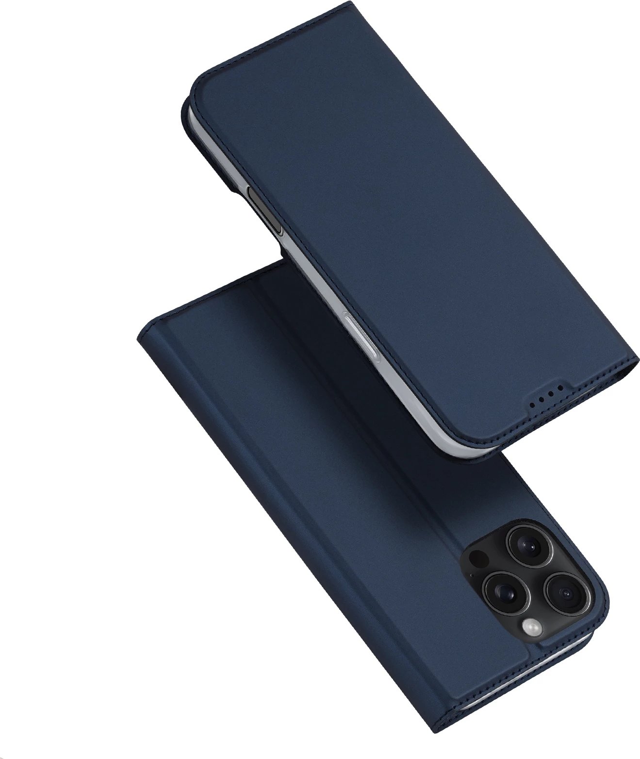 Mbështjellës Dux Ducis Skin Pro për iPhone 16 Pro Max, me kapak dhe xhep për kartela, kaltër Mbështjellës Dux Ducis Skin Pro për iPhone 16 Pro Max, me kapak dhe xhep për kartela, kaltër