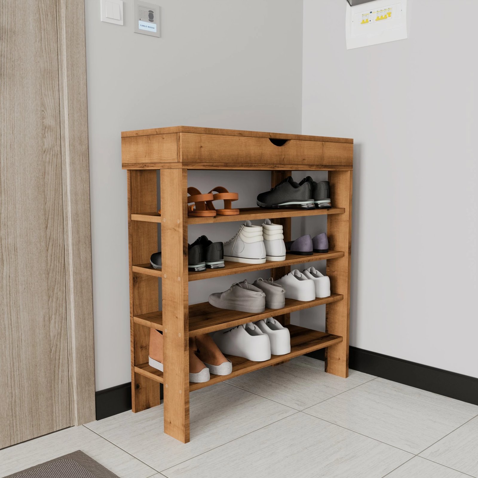 Dollap për këpuca Hanah Home, ngjyrë arre, Royal