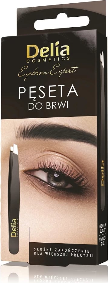 Pincetë për vetulla Delia Expert e zezë 1 copë