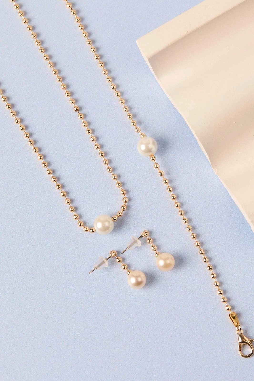 Set varëse metalike me byzylyk, ngjyrë ari, Elika, CSET9966