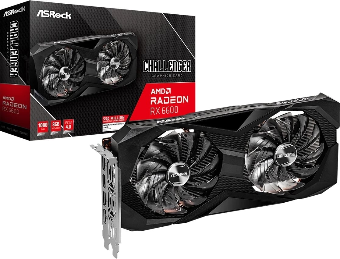 Kartë grafike ASRock Radeon RX 6600 Challenger D, 8GB GDDR6