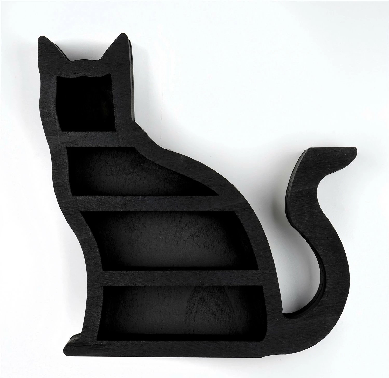 Aksesor dekorativ muri, formë maceje, ngjyrë e zezë, Wallity MEH137, 38x6x37cm