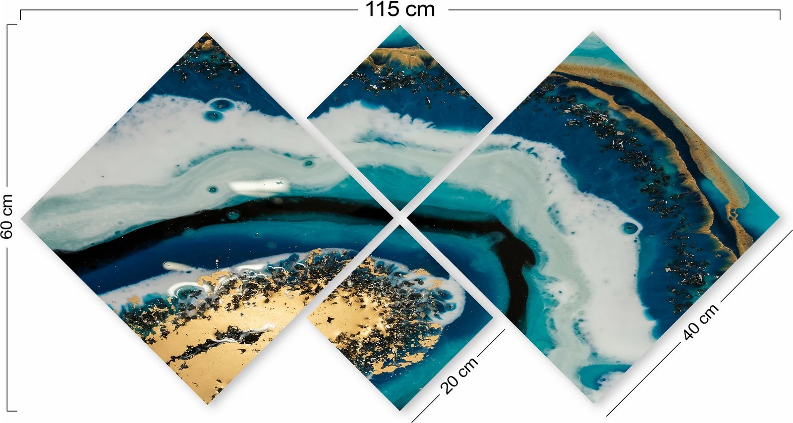 Pikturë dekorative MDF (4 pjesë), shumëngjyrëshe, 4MDF1918811219