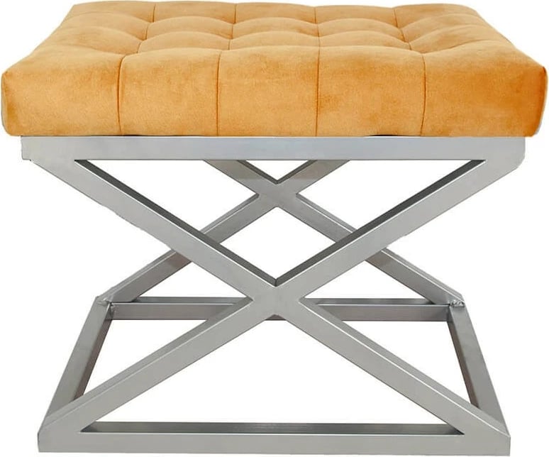 Puf Atelier del Sofa, ngjyrë argjendi dhe portokalli, Capraz