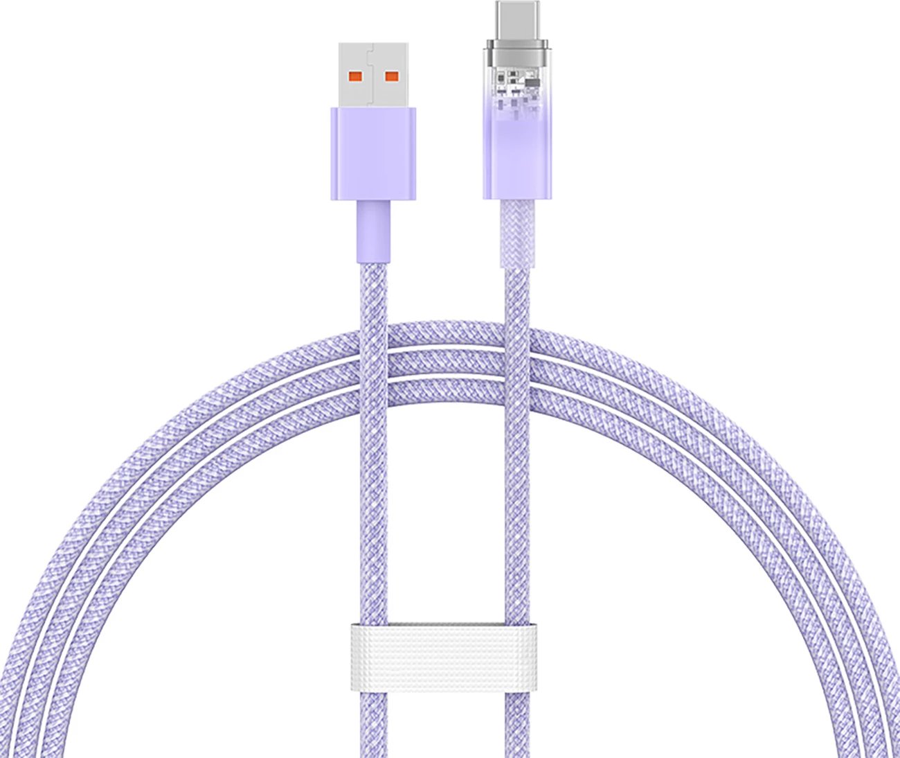 Kabllo Baseus Explorer USB-A në USB-C, 1m, 100W, Violet