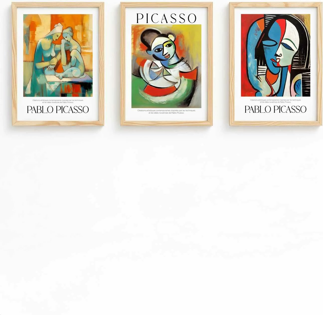 Pikturë dekorative me kornizë MDF (3 copë), Wallity, Huhu543, 40x60cm