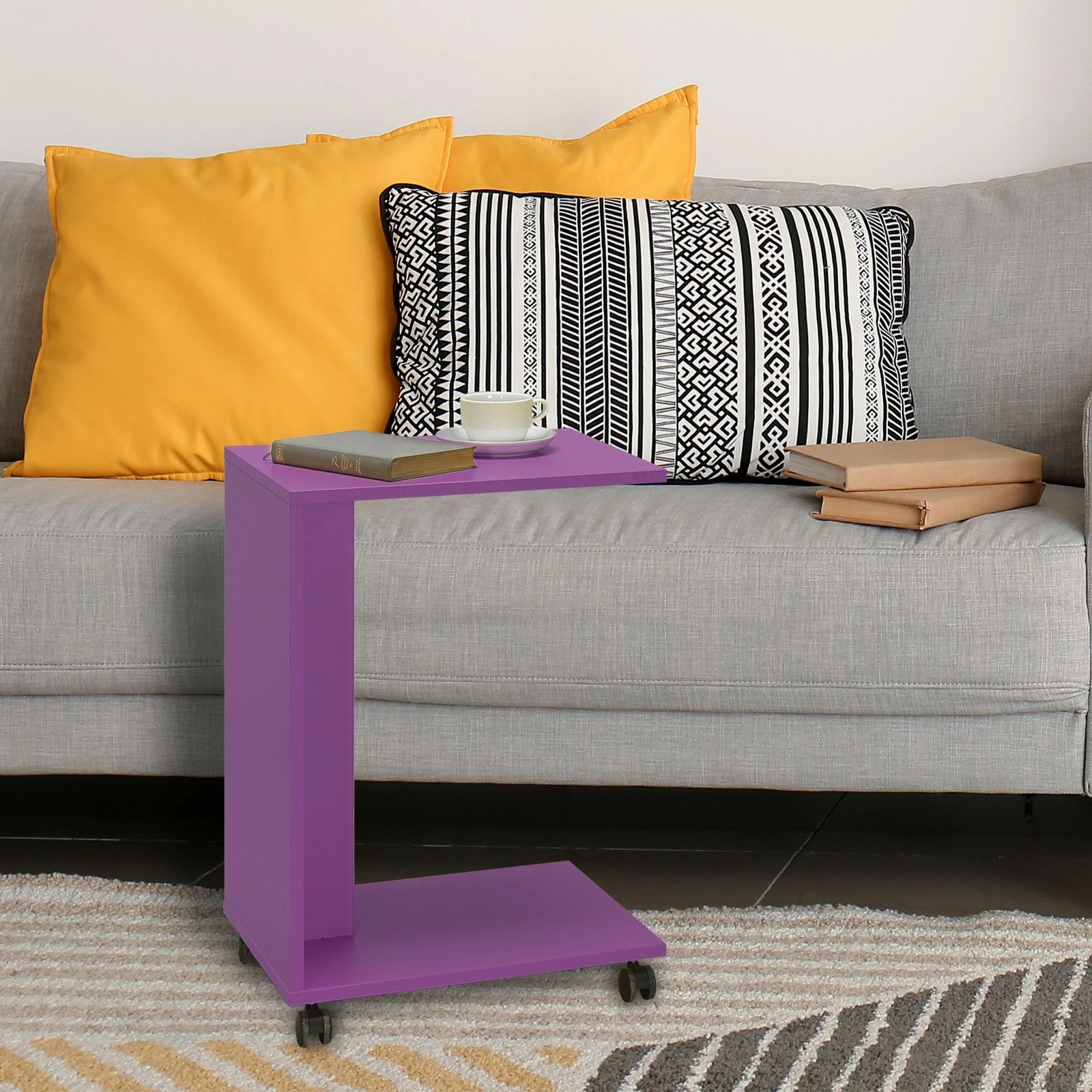 Tavolinë anësore, ngjyrë vjollcë, Hanah Home, Shp-108-Uu-1