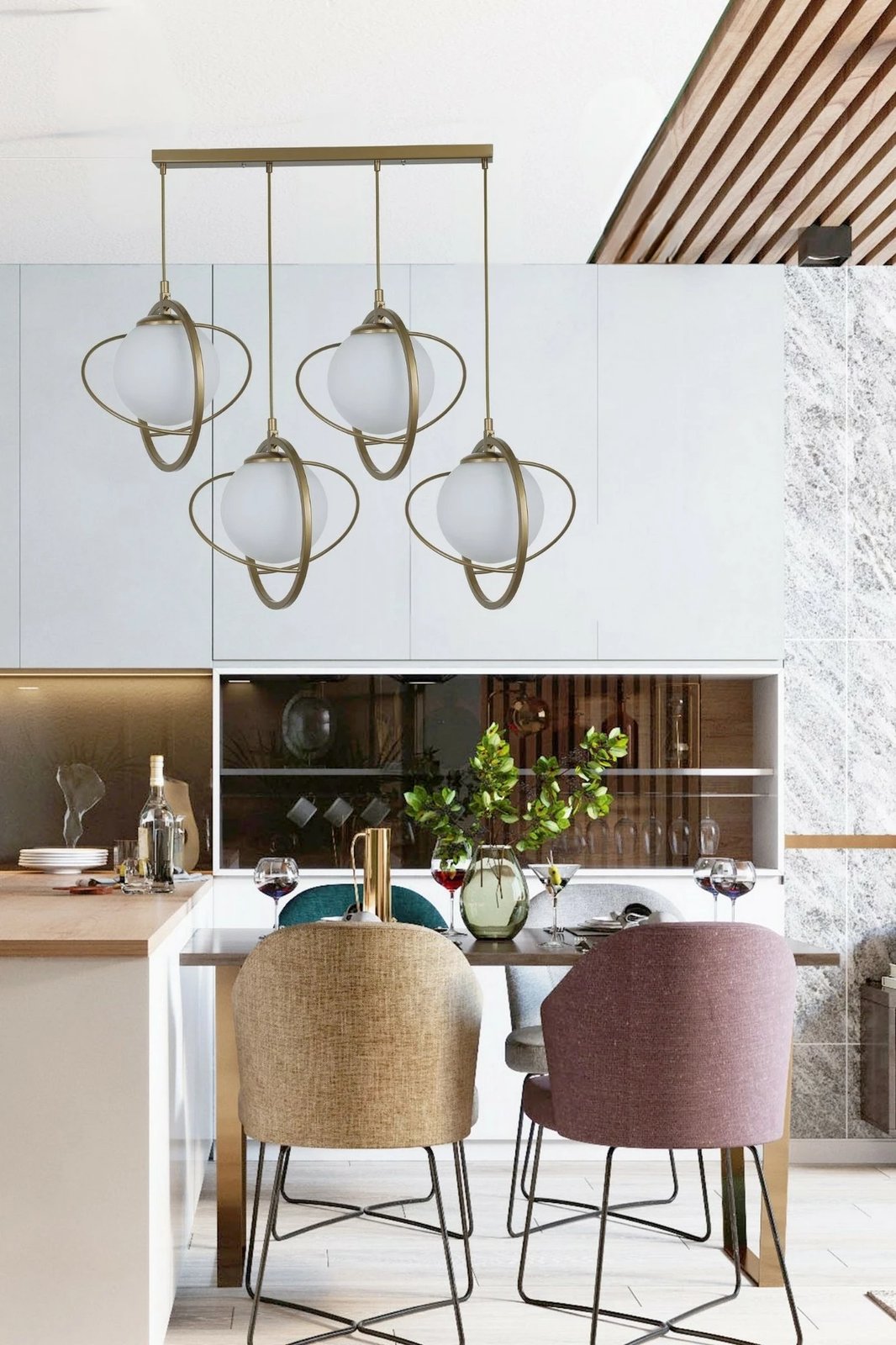 Llambadar Opviq, 8772-7, ngjyrë antike dhe e bardhë