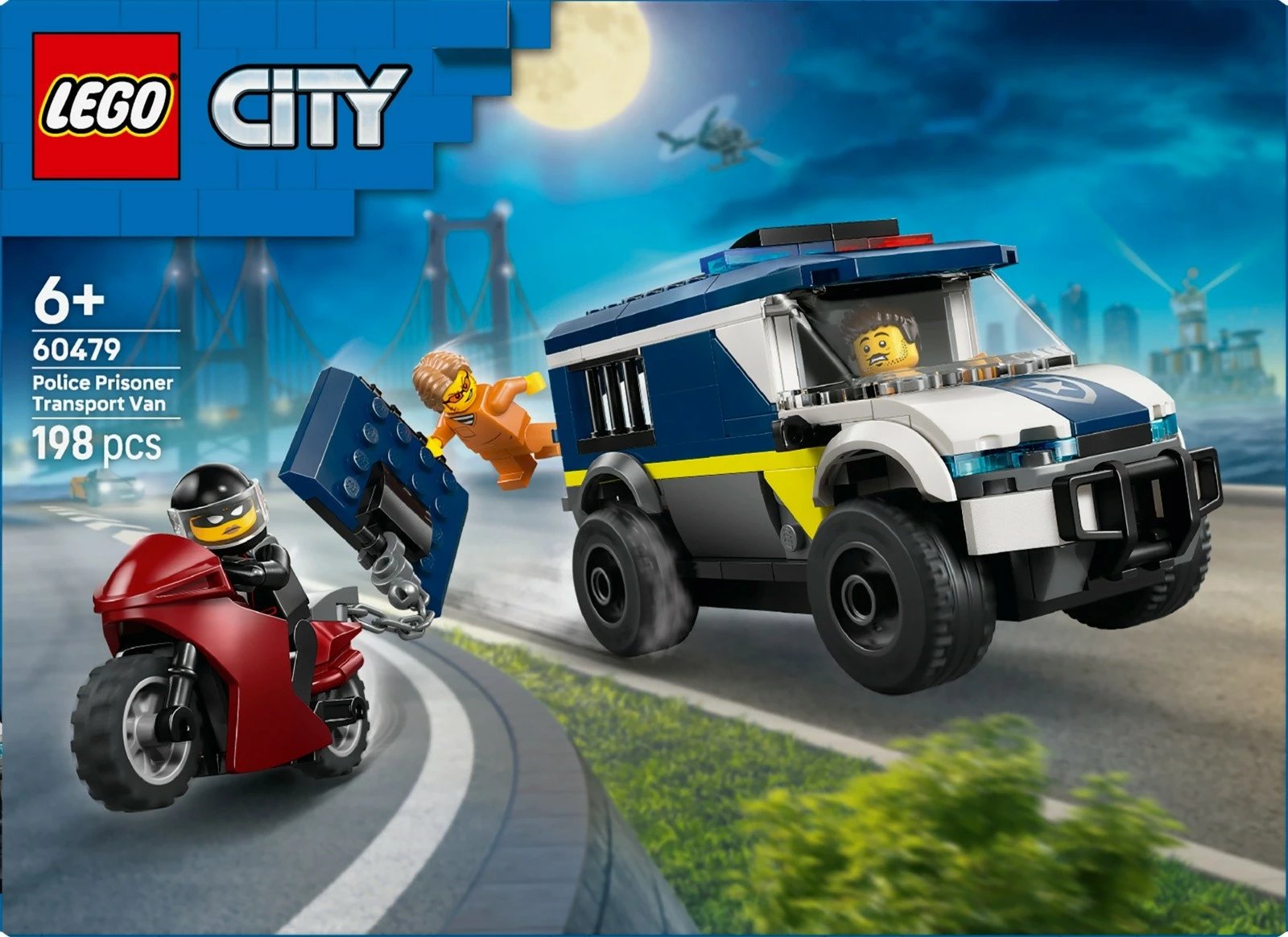 Set ndërtimi LEGO City 60479 furgon policie transporti të burgosur 198 pjesë 6+