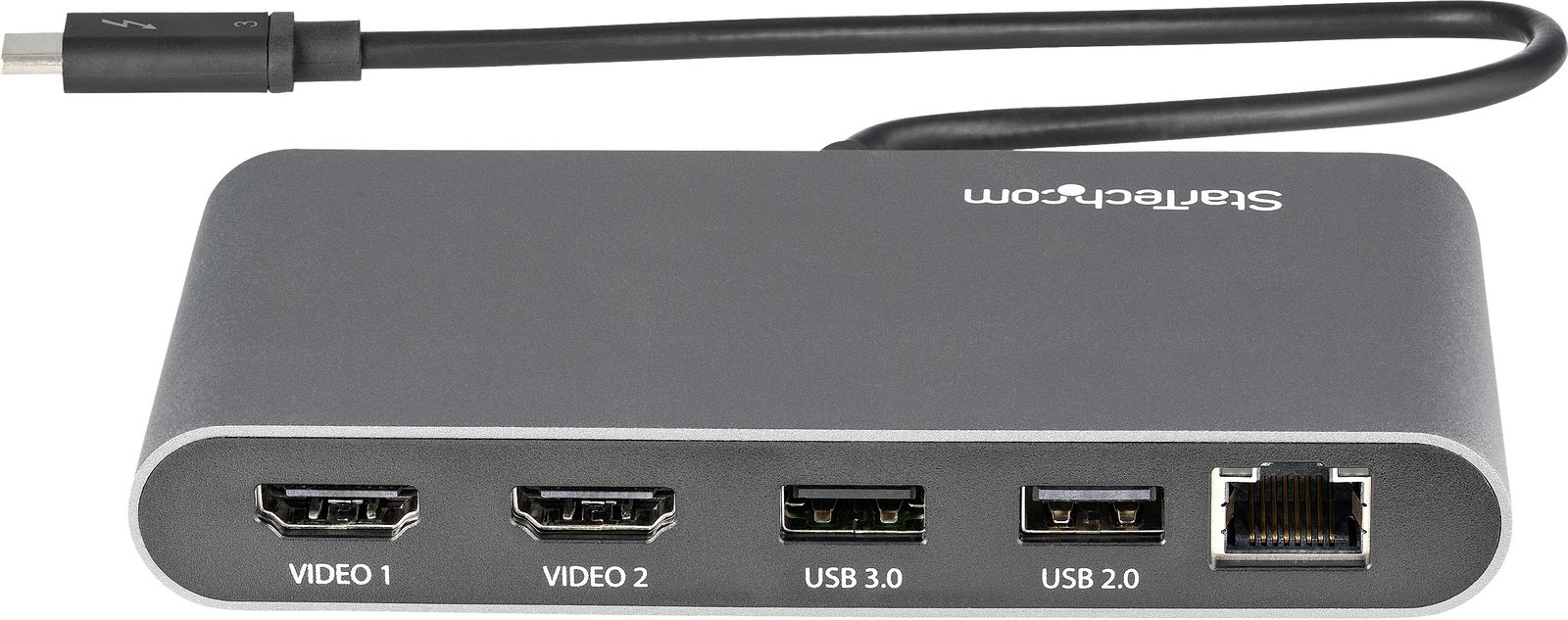Mini dock Thunderbolt 3 StarTech, 2x HDMI, 1x LAN, 1x USB 3.0, 1x USB 2.0, gri