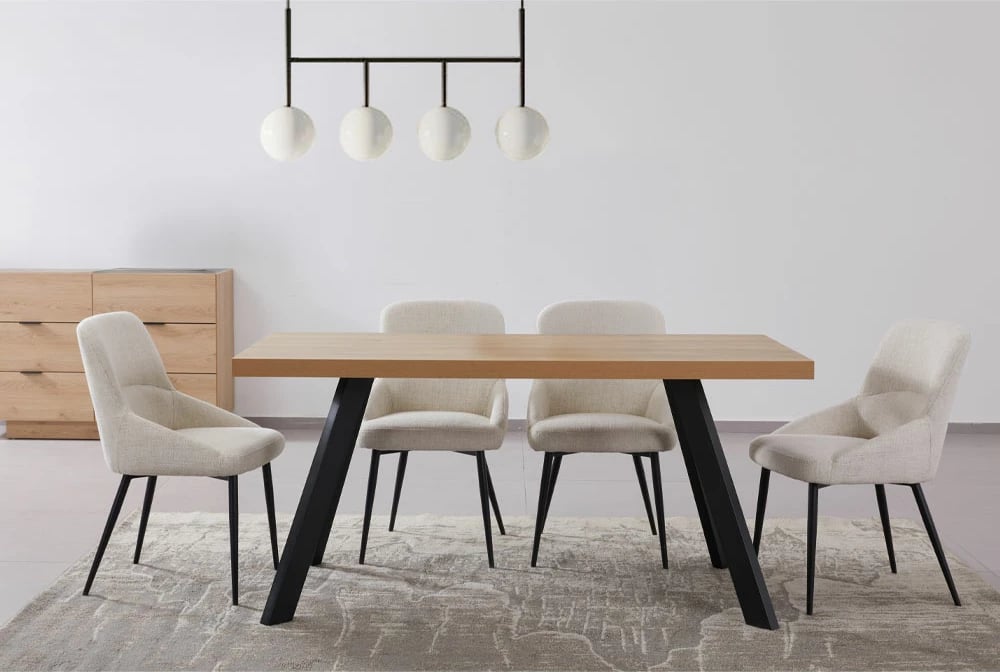 Tavolinë DRUVO, ngjyrë natyrale, 160x80x76