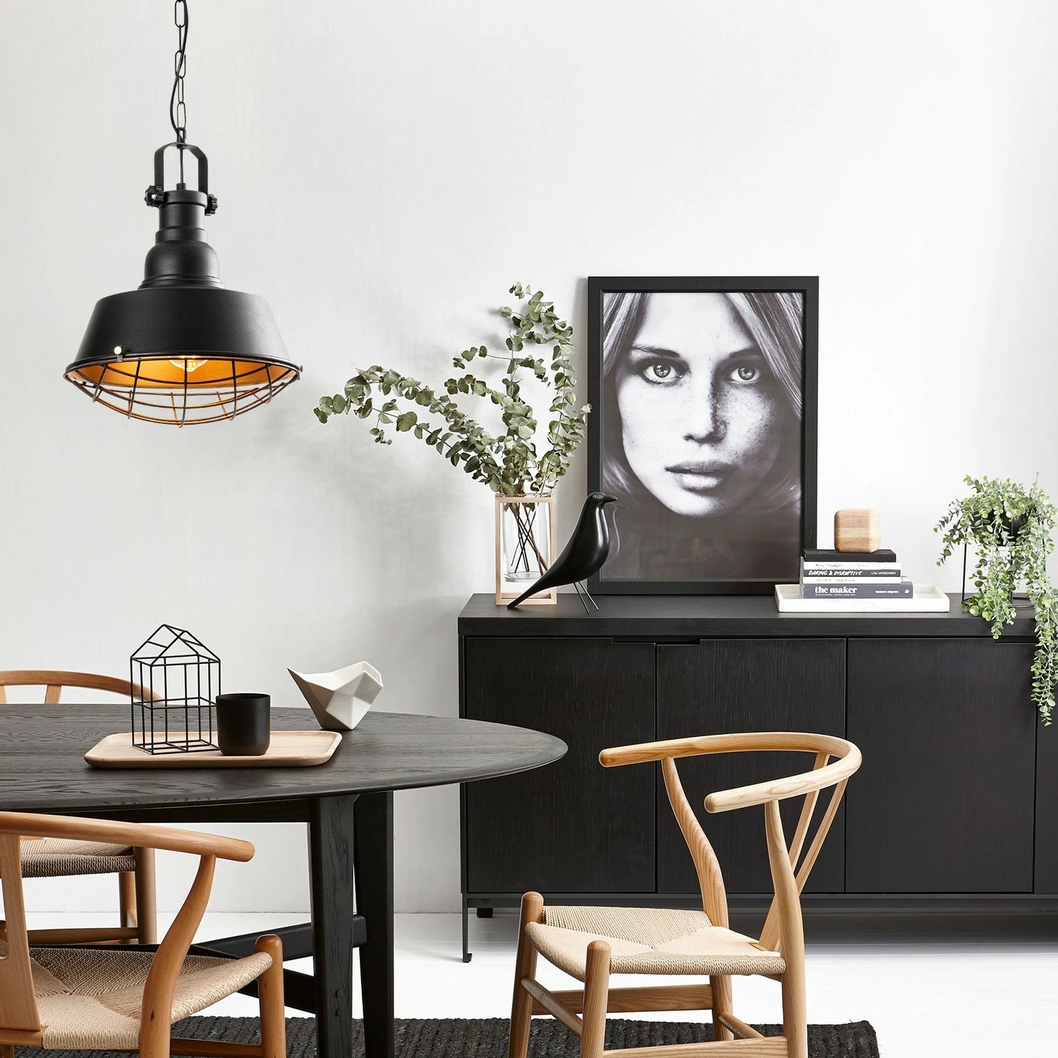 Llambë tavani Opviq, e zezë dhe ari, Sağlam - 3716