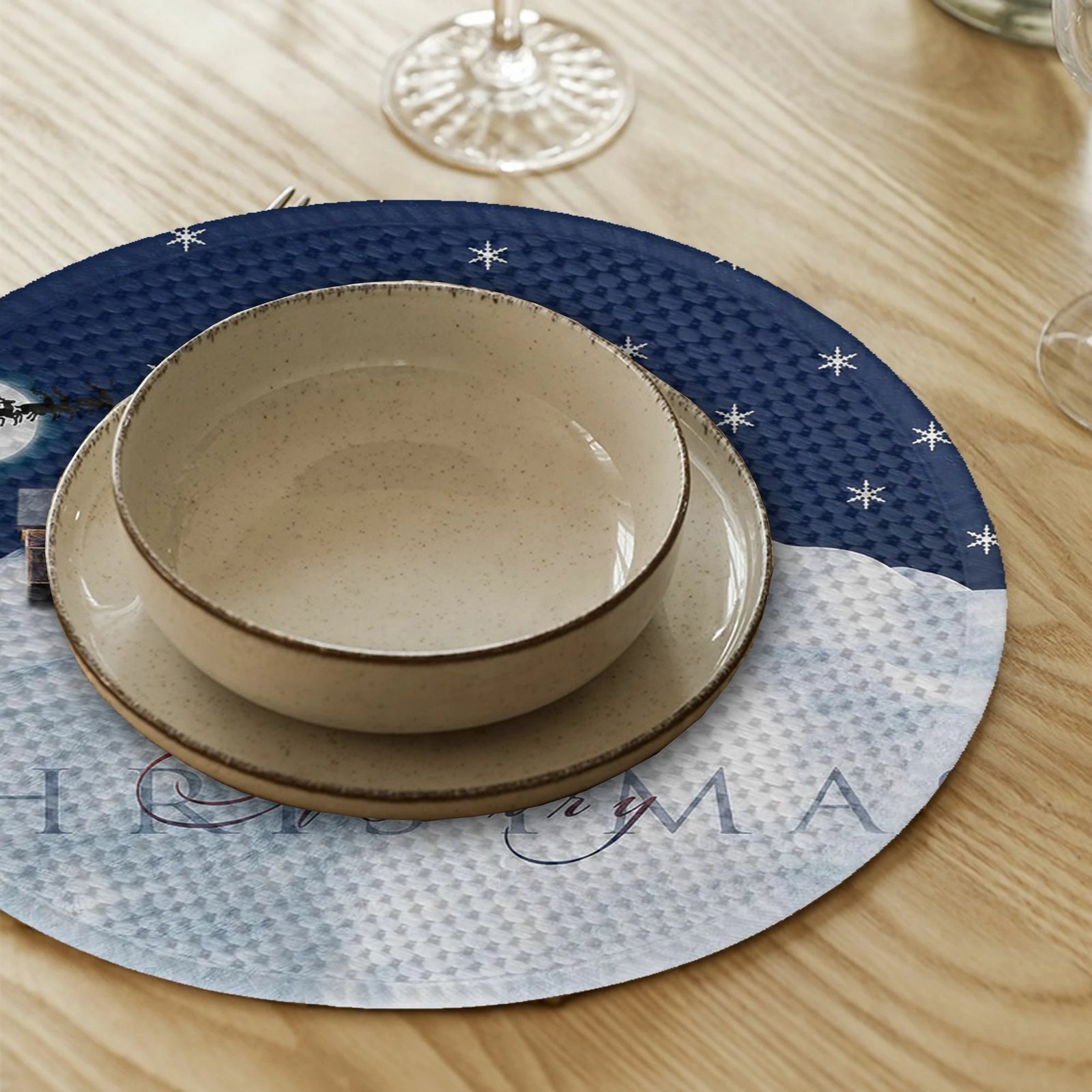 Ndamëse tavoline Hermia Concept, shumëngjyrëshe, 4 copë, 37cm