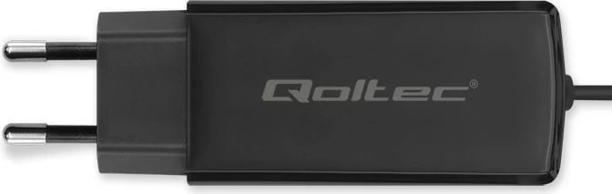 Karikues muri Qoltec 65W GaN, USB-C 3.1, i zi