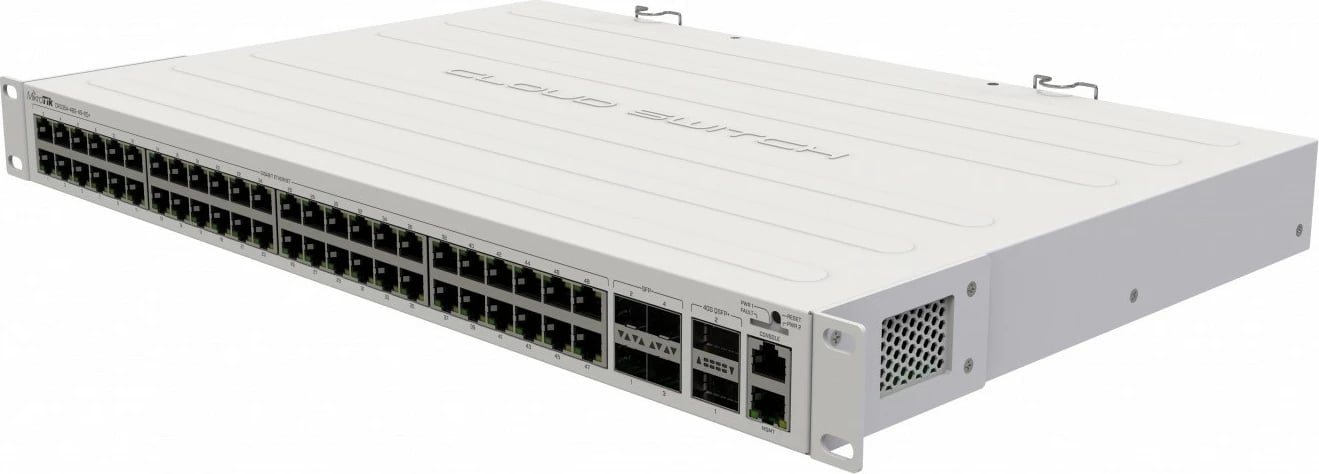 Switch rack Mikrotik CRS354-48G-4S+2Q+RM, 48 porte 1G, 4 porte SFP+, 2 porte QSFP+, i bardhë