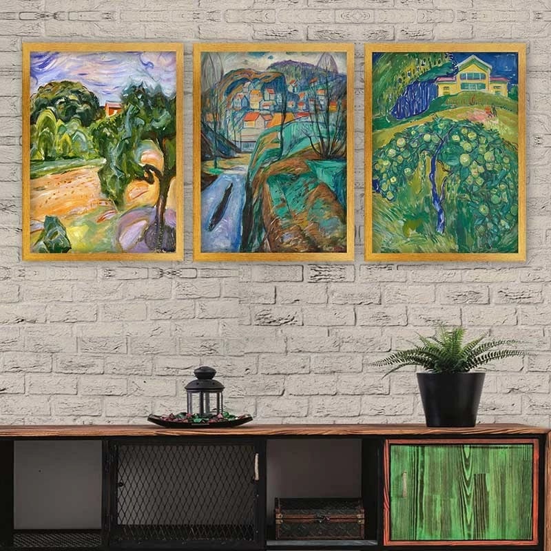 Pikturë dekorative me kornizë (3 copë), Wallity, 3AC_UN35067_3545