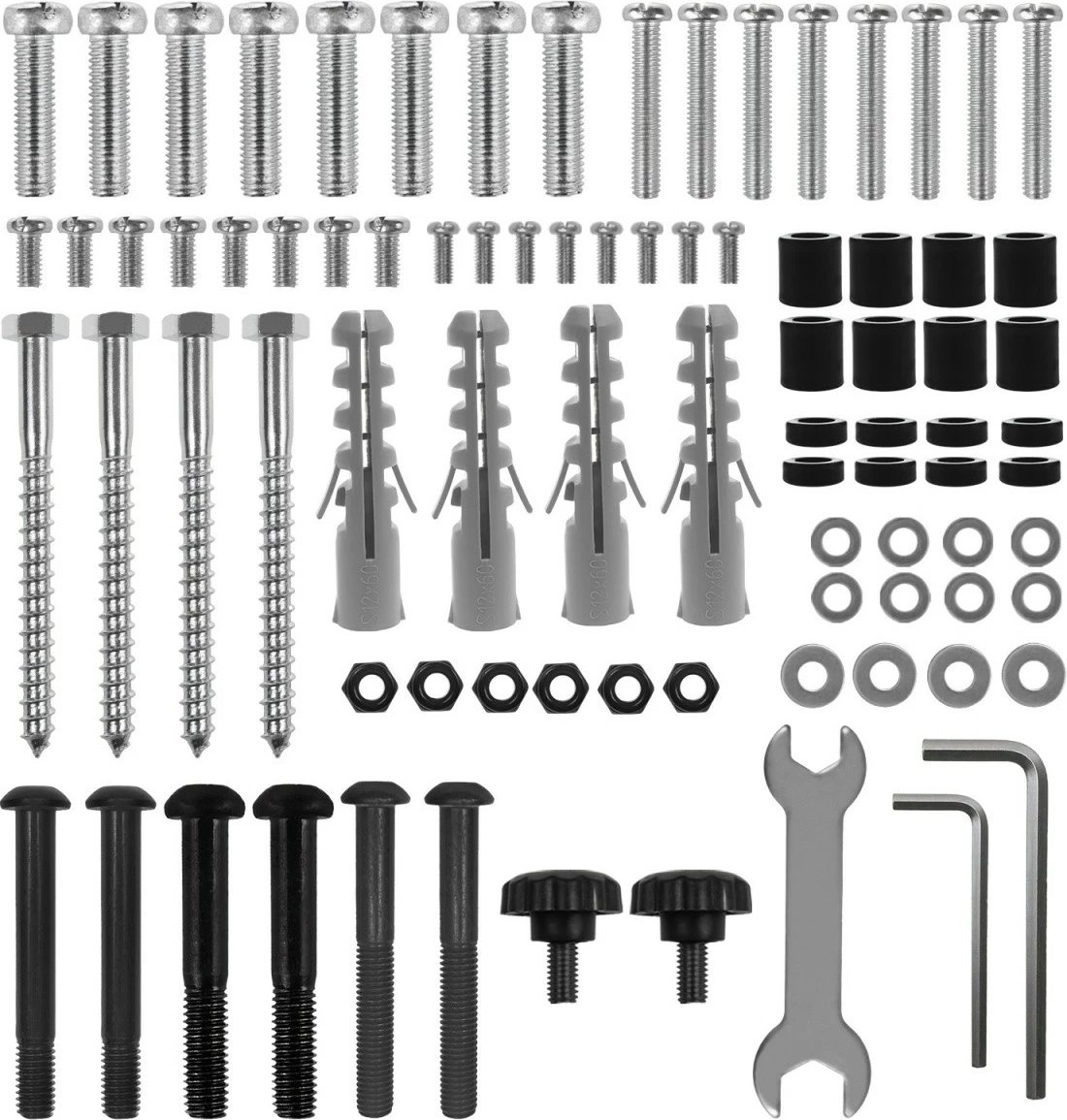 Mbajtëse tavani për dy TV Maclean MC-111 B, çelik, e zezë