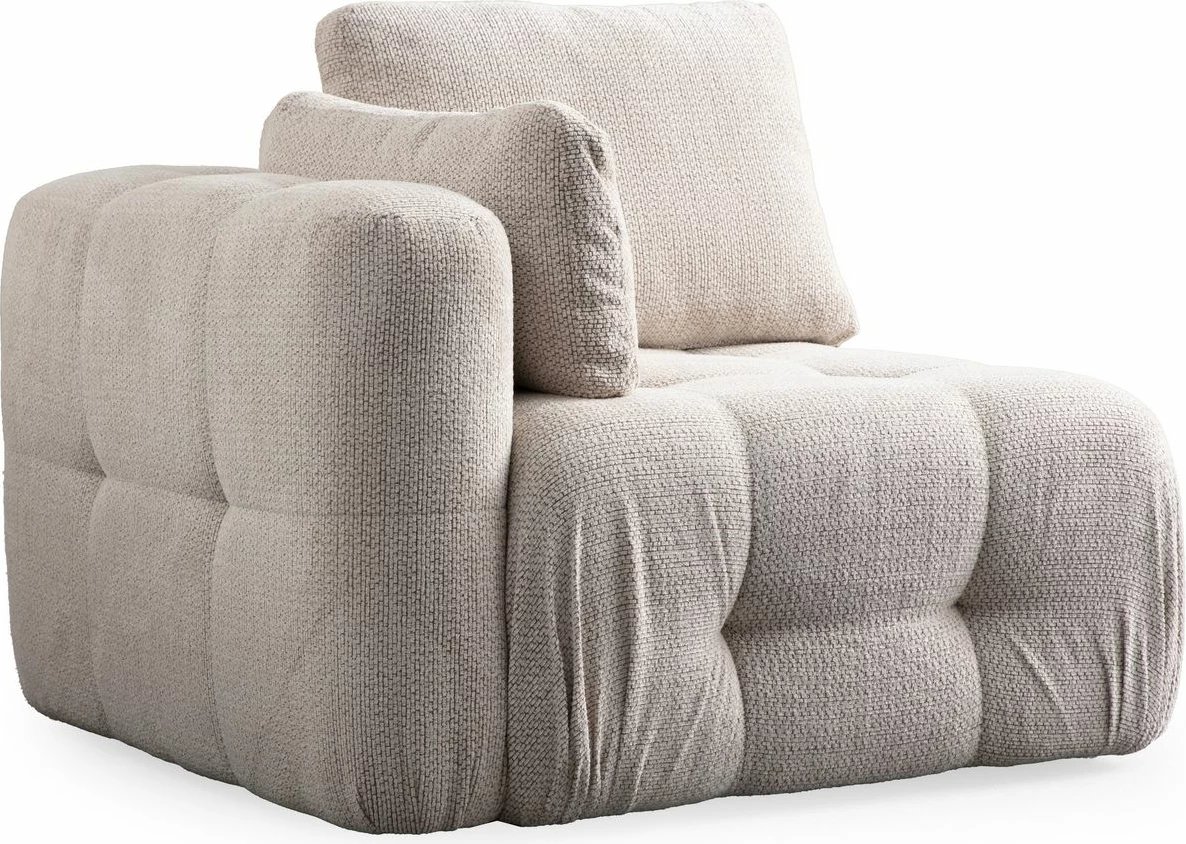 Këndare Amaris 3 vende me pouffe, bezhë