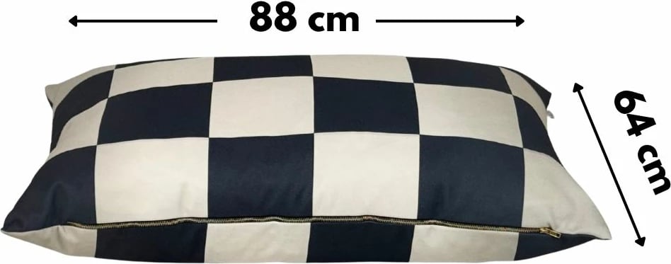 Shtrat për kafshë Paws & Whiskers, pa qime, 64x88, zi, bardhë