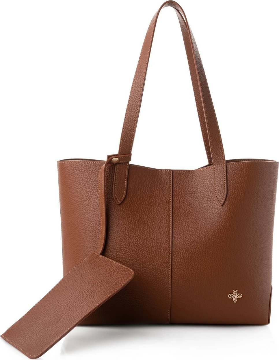 Tote bag Lucky Bees, ngjyrë tan, 1294
