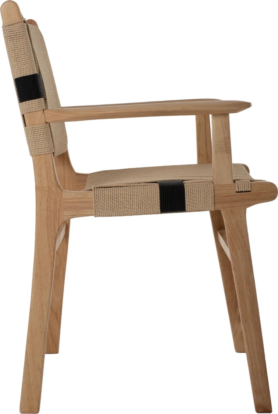 Karrige pa krahë, dru gome dhe litar, 62,5x60x88 cm, FH9324.01