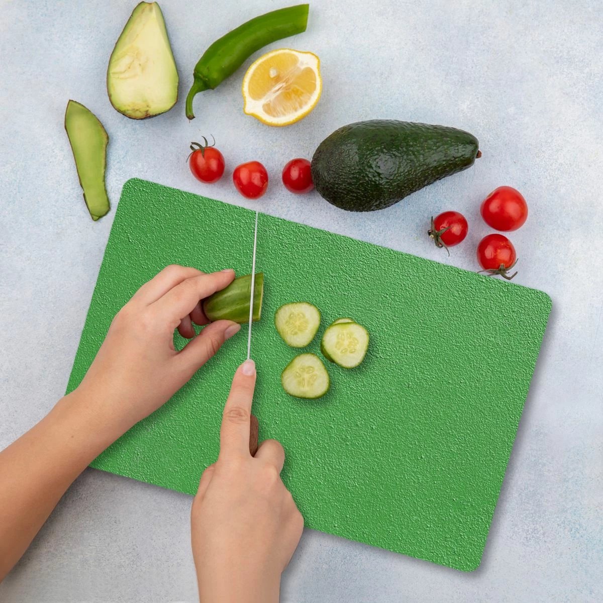 Dërrasë prerëse prej xhami të temperuar, shumëngjyrëshe, Hermia Ckt142 - 25x35cm