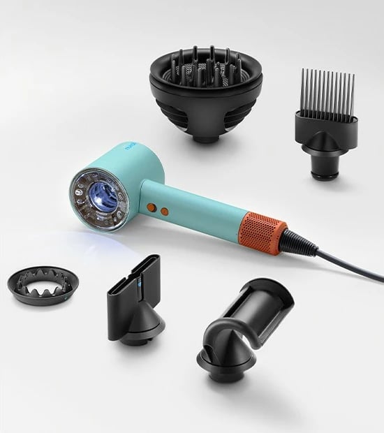 Tharëse flokësh Dyson Supersonic Nural, 1600 W, 13.3 l/s, Blu, Portokalli Tharëse flokësh Dyson Supersonic Nural, 1600 W, 13.3 l/s, Blu, Portokalli