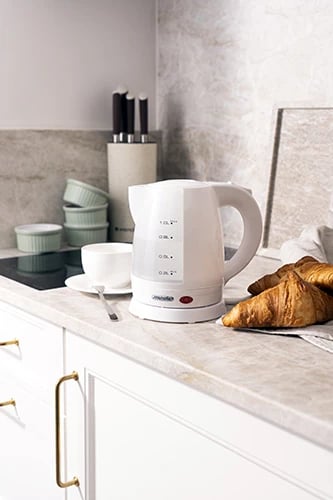 Çajnik elektrik, Adler, MS1276, 1.0 L, 1350-1600W, plastikë, bardhë