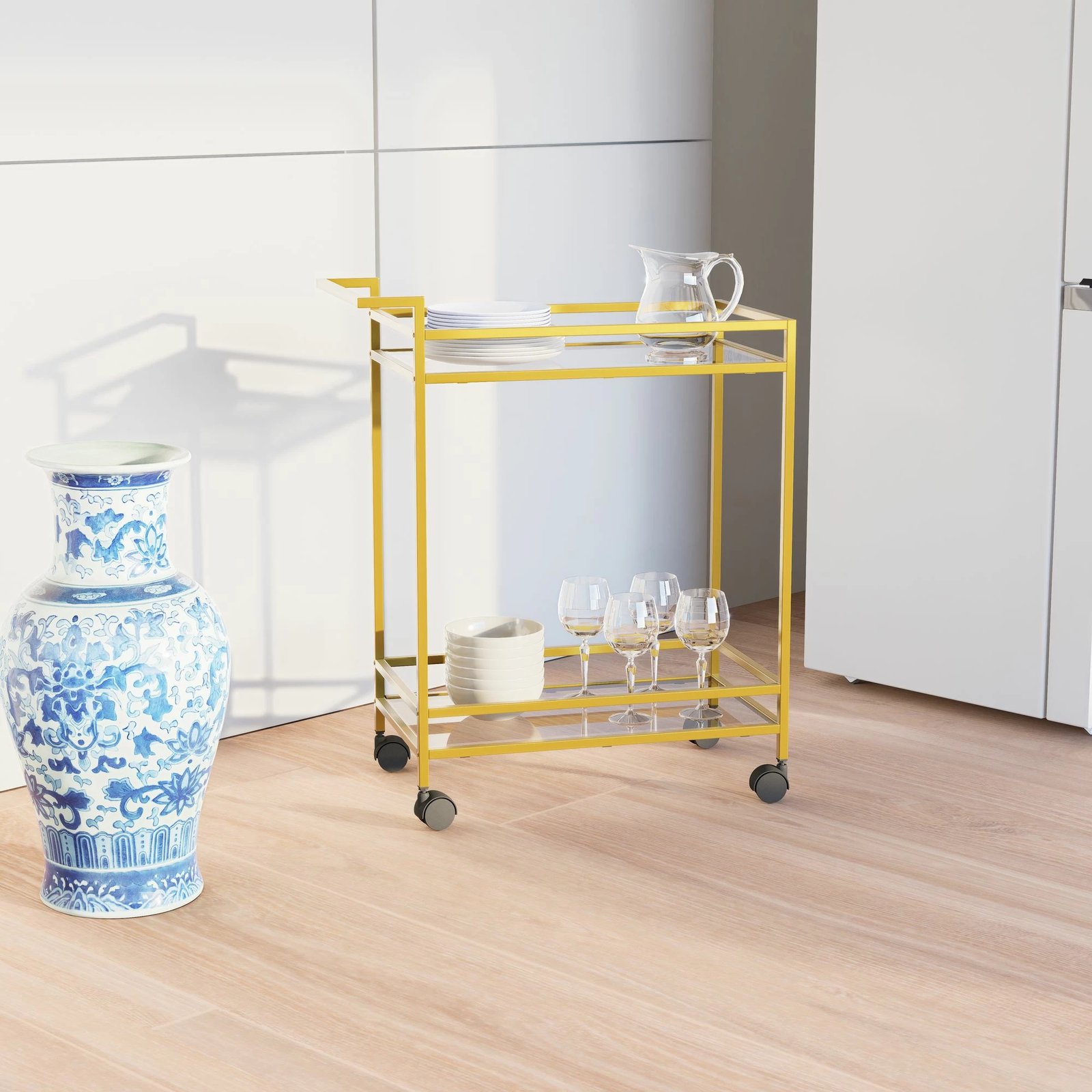 Tavolinë shërbimi Hanah Home, Vortex, ngjyrë ari