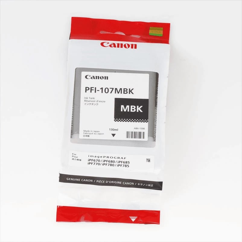 Bojë printeri, Canon, PFI-107MBK (6704B001), 130 ml, e zezë mat